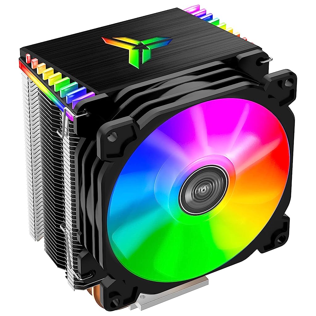 Verilux RGB CPU Cooler, 2300rpm CPU Air Cooler,PWM 4 Pin, 4 Copper Heat-Conduction Pipes 92mm Cooler Fan RGB CPU Cooler for AMD Ryzen/Intel LGA 1700 115X