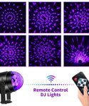 Verilux Home Party DJ Light Party Disco Light for 10M Remote Control UV Led Disco Ball 7 Purple Modes & 3 Sound Active Dancing Light for Room Rotating Bulb Magic Lights for KTV