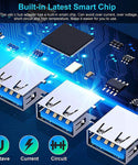 Verilux® USB C Hub,USB C Extender with 4-Ports,4 in 1 Multiport USB Hub,Aluminum Alloy,Faster Transmission,USB Hub