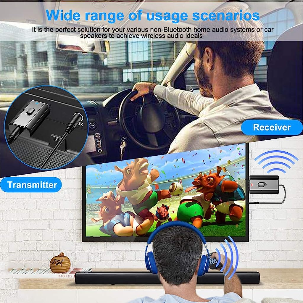 2-in-1 USB Car Bluetooth 5.0 Adapter