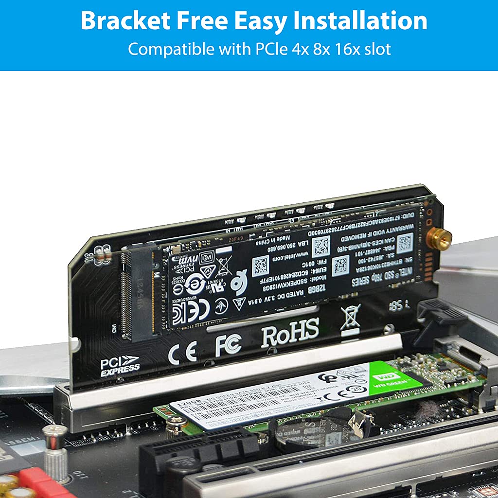 NVME Adapter PCIe x16 with Gel Pad - verilux