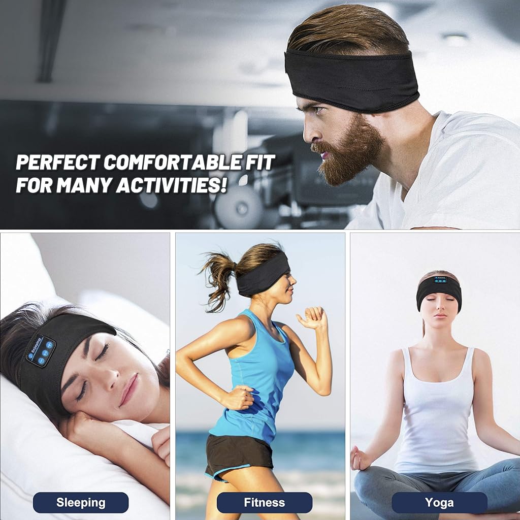 ZORBES® Non-Slip Exercise Workout Headband with Bluetooth Music Playing Function for Men and Women Elastic & Comfy Fabric, Sweat Absorbing Headband for Running,Yoga