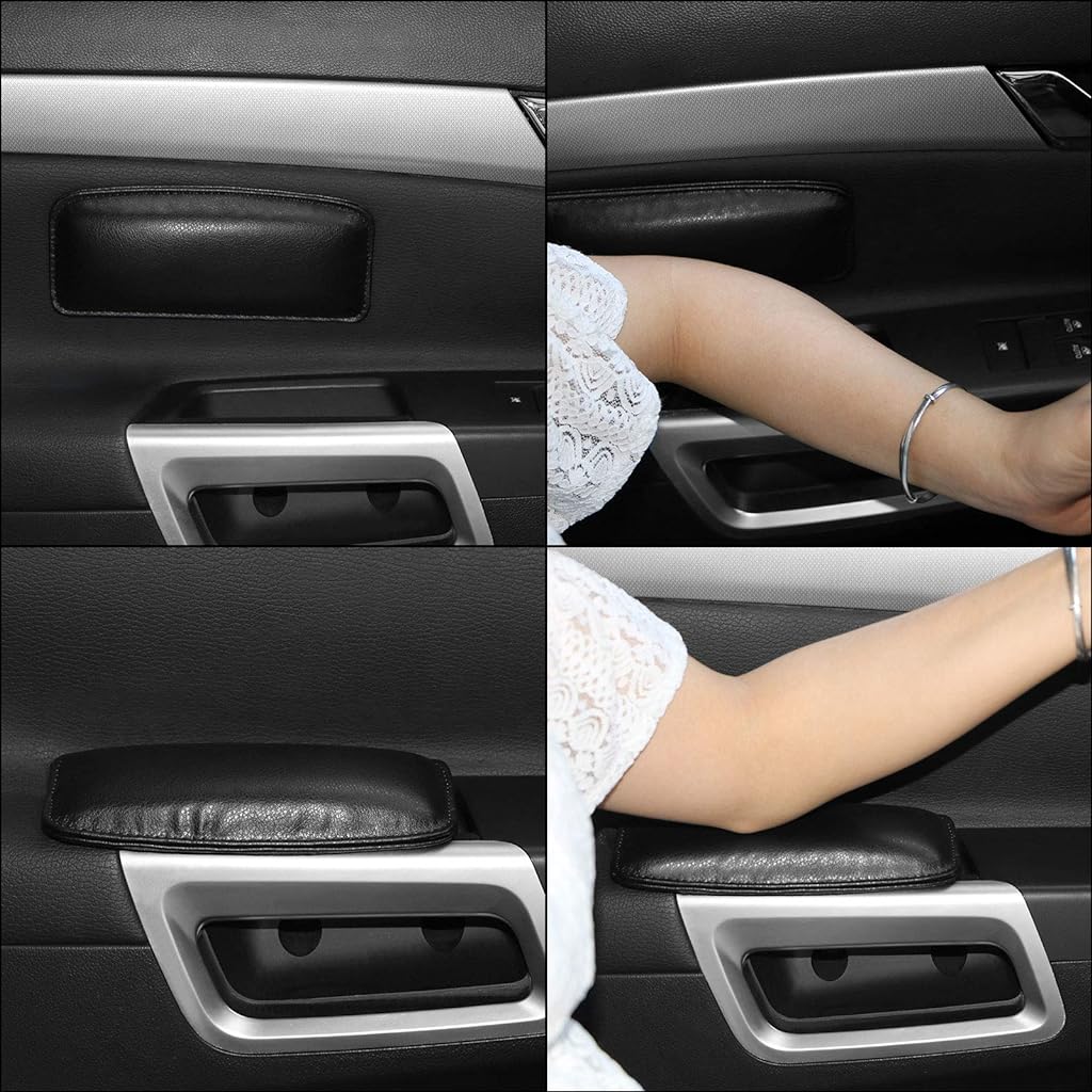 STHIRA® 2 Pack Car Knee Pad, Auto Center Console Side Knee Leg Armrest Elbow Cushion Soft Pad, Elastic Thigh Support Comfort Pillow Foot Knee Pain Relief Leaning Pad Car Interior Accessories - verilux