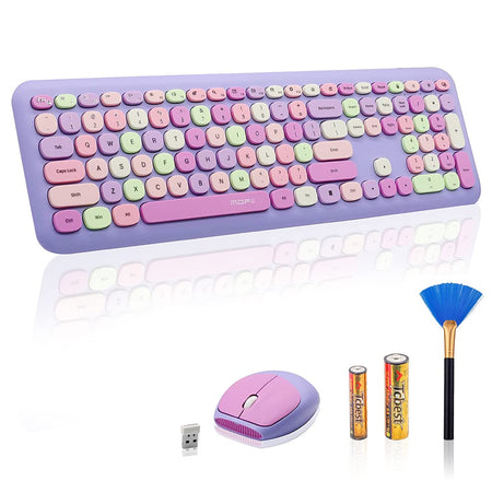 2.4G Wireless Keyboard and Mouse Combo (Purple)