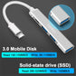 4-in-1 Type C Hub,with 1 USB 3.0, 2 USB 2.0 Ports and USB C Port (Silver)