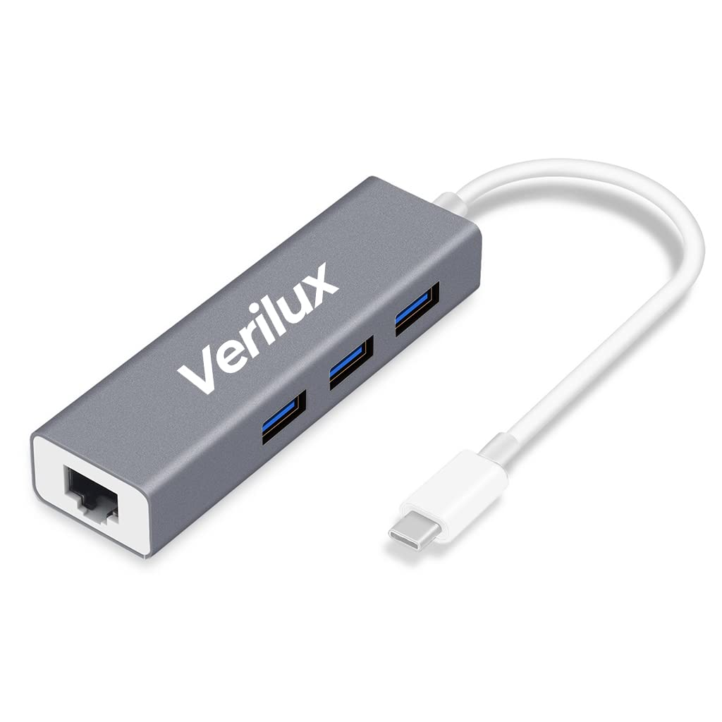 Verilux®USB C HUB with 100Mbps Ethernet and 3 USB 3.0 Ports