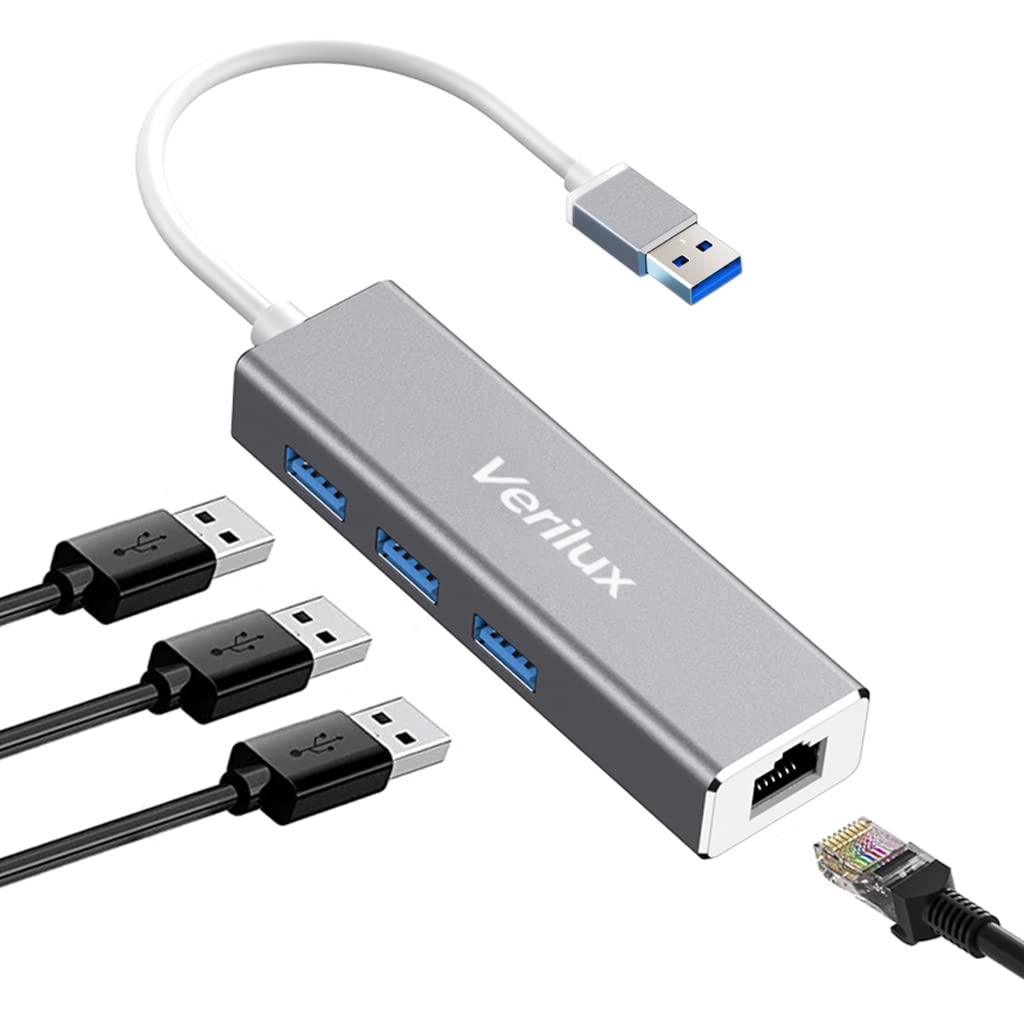 Verilux®USB HUB with 100Mbps Ethernet and 3 USB 3.0 Ports