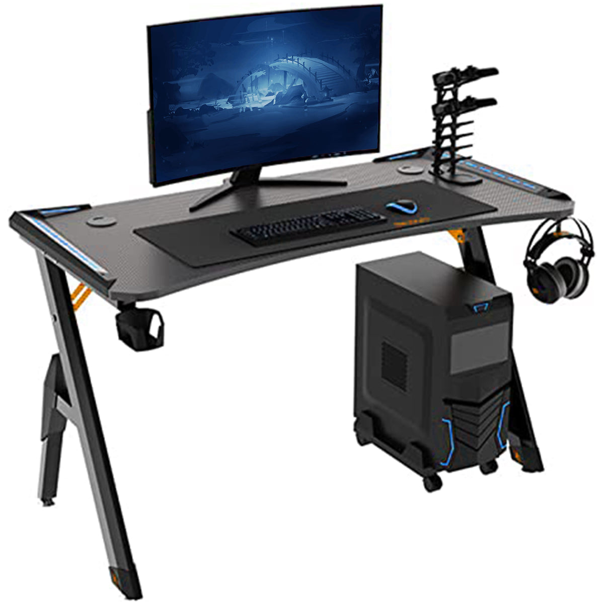 Verilux CPU Holder Stand,Mobile Computer Tower Stand with Wheels, Computer Mainframe Bracket,Adjustable PC Holder Cart - PC Host not Included(Black)