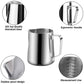 Verilux 20oz Milk Frothing Pitcher with Scale Stainless Steel Espresso Milk Frothing Pitchers for Cappuccino Barista Steam Pitchers Milk Jug Cup with Decorating Pen Latte