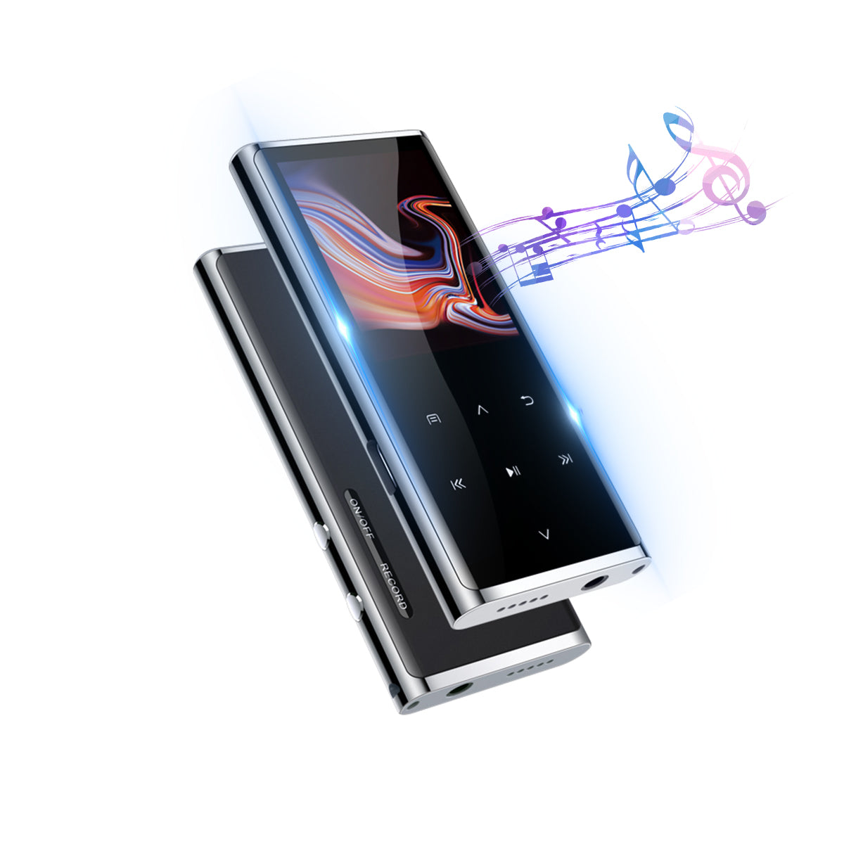 Verilux MP3 Player, Touchscreen MP3?Player?with?Bluetooth, 1.8Inch Screen Music Player with Built-in 4GB Storage, Light Metal Mp3?Player?with?Speaker, FM Radio, Voice Recorde, Video E-Book (1pcs)