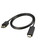 Verilux DP to Hdmi Cable 6FT DisplayPort to HDMI Male Cable Gold-Plated, 1080P DP to HDTV Uni-Directional Cord for Dell, Monitor, Projector, Desktop, AMD, NVIDIA, Lenovo, HP, ThinkPad
