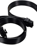 Verilux Black 8 Pin Male to Dual PCIe 8(6+2) Power Adapter Cable for Corsair Thermaltake Cooler Master Modular Power Supply,24+9 inches