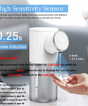 Verilux 1500mAh Soap Dispenser for Bathroom Automatic Touchless Soap Dispenser 320ml Liquid Soap Dispenser for Kitchen Sink LCD Temperature & Battery Display Sanitizer Gel Foaming Handwash Dispenser