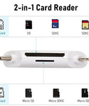 Verilux SD Card Reader 3 in 1 Micro SD Card Reader with Light-ning, USB A, Type-C Interface, OTG Card Reader with Magnetic Cap Memory Card Reader Compatible with iPhone, iPad, MacBook, PC, Tablet