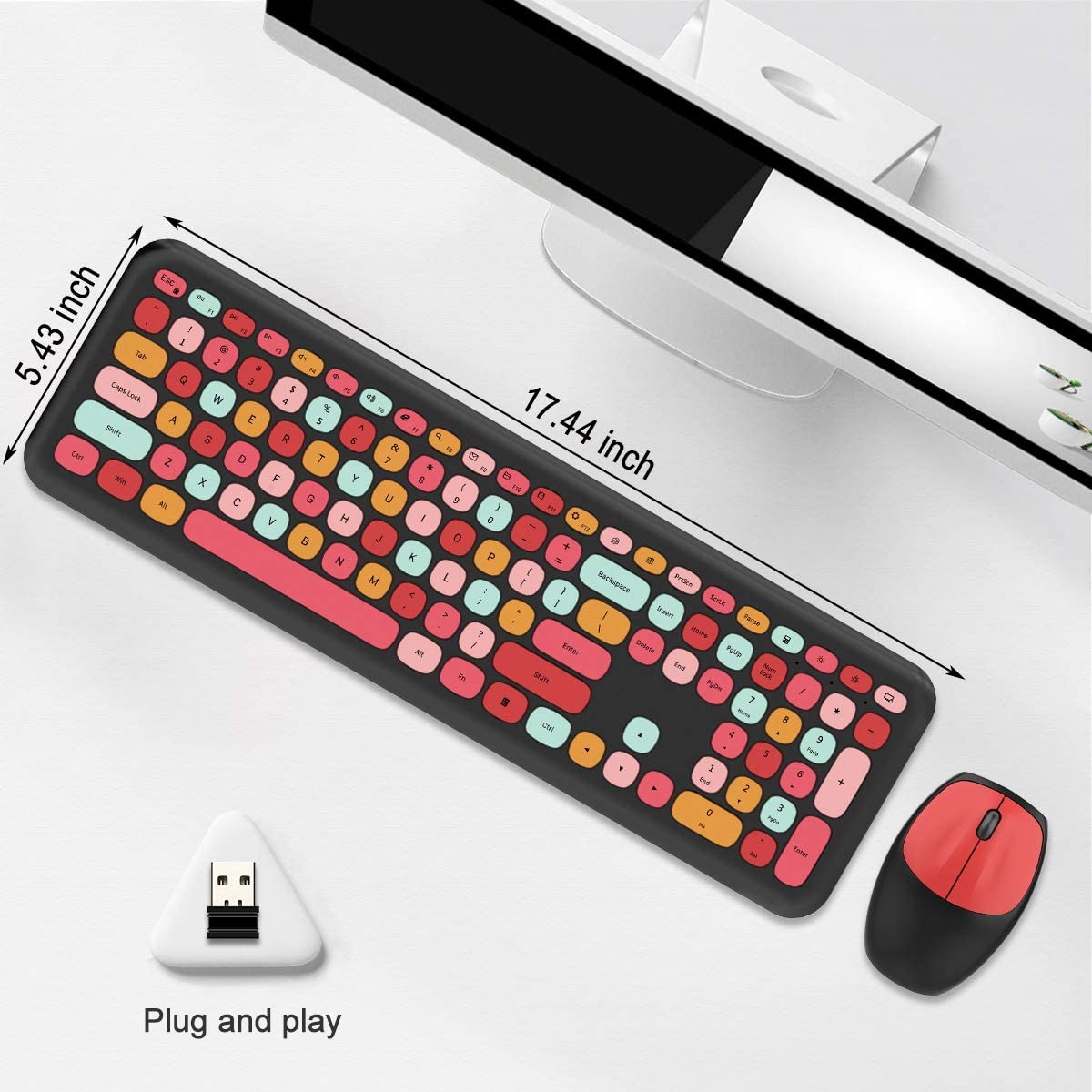 2.4G Cute Wireless Keyboard and Mouse Combo