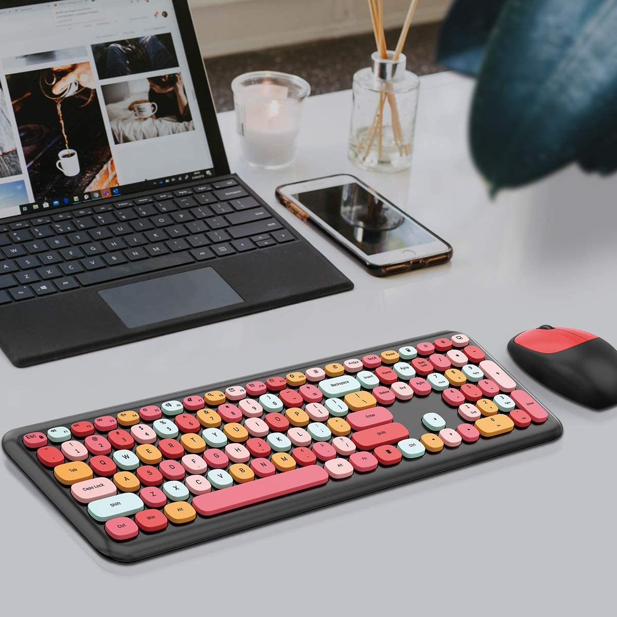 2.4G Cute Wireless Keyboard and Mouse Combo