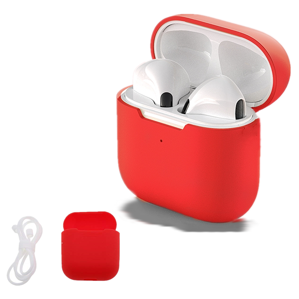 Protective Bluetooth Earphone case for AirPods (Red)