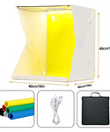 Verilux 40 * 40cm Light Box Photography with 2 LED Light Strips, 6 Colour Backgrounds, Photo Light Box with Adjustable Brightness & Colour Temperatures, Foldable Photo Studio Light Box with Bag
