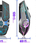 Verilux® Wireless Mouse Gaming Mouse, Rechargeable USB Mouse with 6 Buttons 6 Changeable LED Color