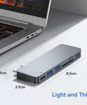 Verilux USB C Hub, 6 in 1 Hub for MacBook,USB C Hub with Thunderbolt 3, USB 3.0 Ports, SD/TF Card Reader, MacBook Adapter Compatible with MacBook Pro 2016-2021, MacBook Air M1 2018-2020